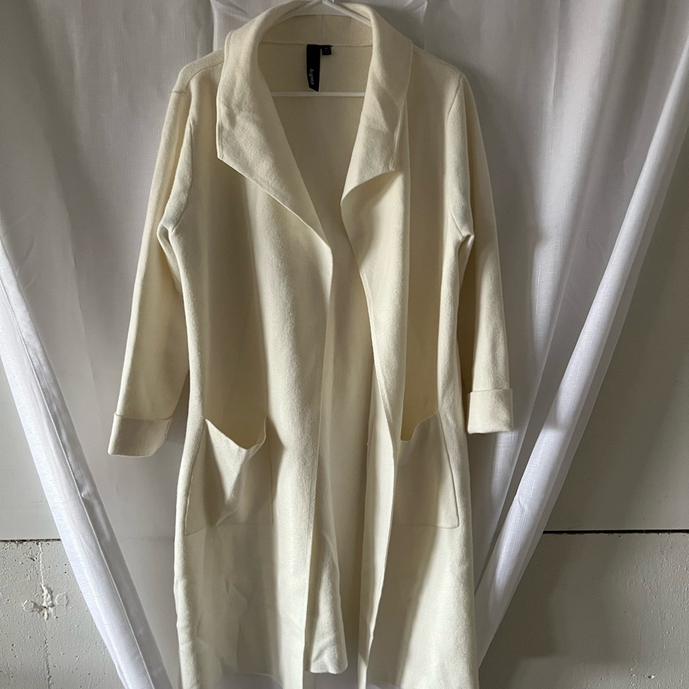 Cream Open Front Cardigan